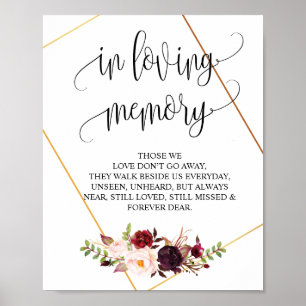In loving memory Wedding Memorial Table Sign v7