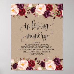 In loving memory Wedding Memorial Table Sign v8