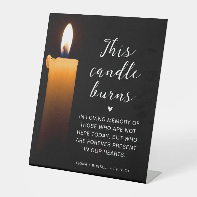 In Loving Memory Wedding Personalised Pedestal Sign (Front)