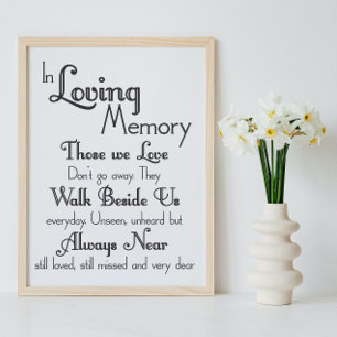 In Loving Memory Wedding Sign