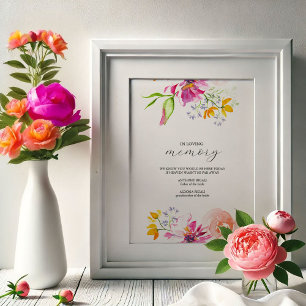 In Loving Memory Wedding Sign Floral