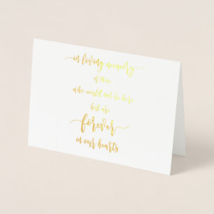 In loving Memory Wedding Sign Foil Card