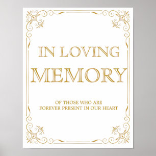 In Loving Memory Wedding Sign Gatsby Art Deco