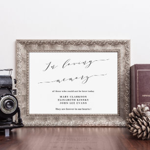 In loving memory wedding sign poster