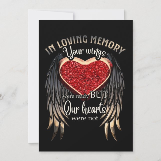 In Loving Memory Wind Valentine Day Gift Thank You Card (Front)