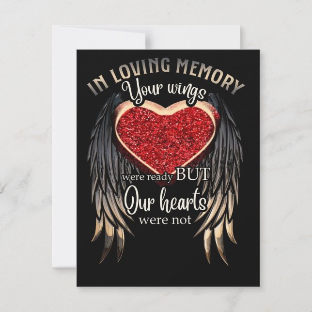 In Loving Memory Wind Valentine Day Gift Thank You Card (Front)