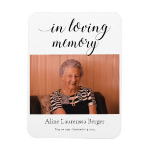 In Loving Memory With Photo Passing Announcement Magnet