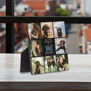 In Loving Memory 'Worlds Best Dog' Keepsake Photo  Plaque