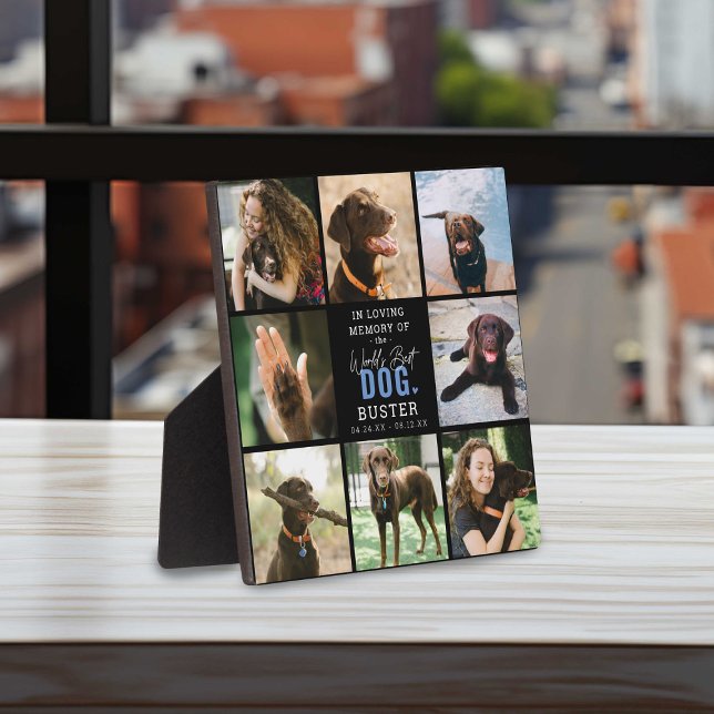 In Loving Memory 'Worlds Best Dog' Keepsake Photo  Plaque (Creator Uploaded)