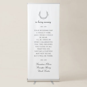In Loving Memory Wreath Wedding Memorial Banner