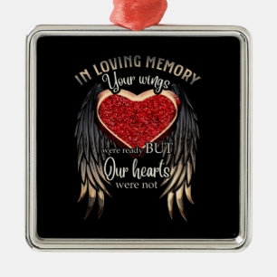In Loving Memory Your Wings Were Ready Metal Tree Decoration