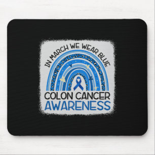 In March Blue Ribbon Colon Cancer Awareness Month Mouse Mat