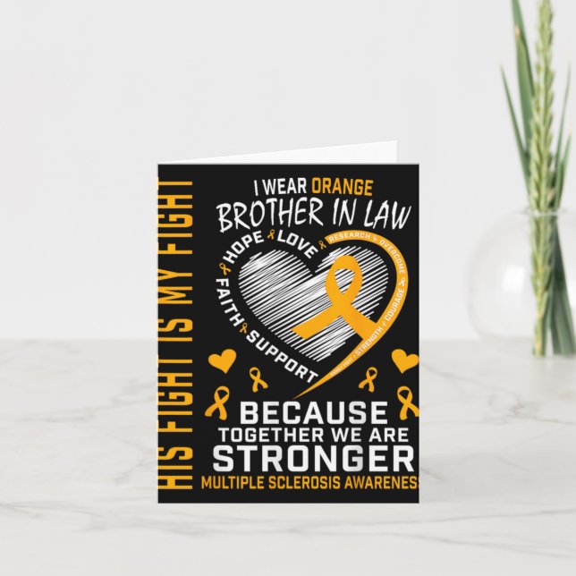 In March We Wear Orange Brother In Law Multiple Sc Card (Front)