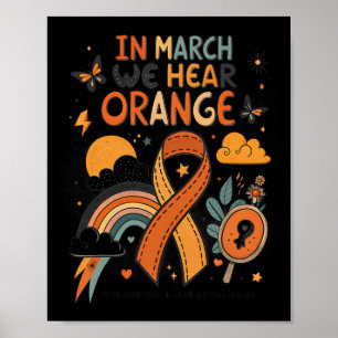 In March We Wear Orange Developmental Disability A Poster