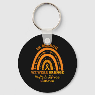 In March We Wear Orange Multiple Sclerosis Awarene Key Ring