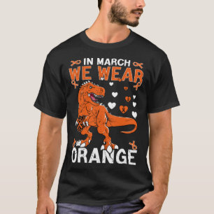 In March We Wear Orange Rex Multiple Sclerosis MS T-Shirt