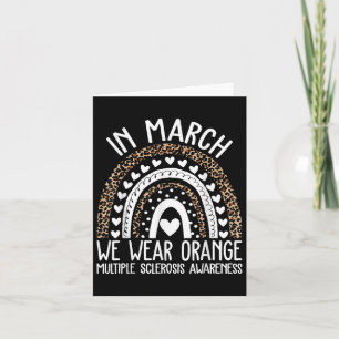 In March We Wear Orange Ribbon Ms Warrior Multiple Card
