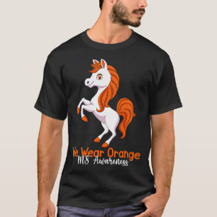 In March We Wear Orange unicorn Ms Multiple Sclero T-Shirt