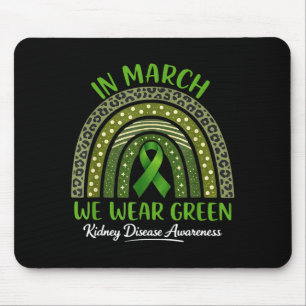 In march wear green kidney disease awareness men mouse mat
