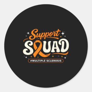 In march wear orange developmental disability classic round sticker