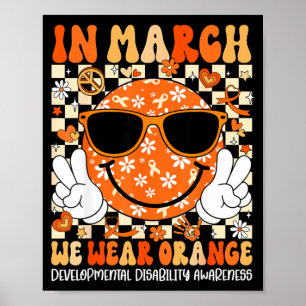 In march wear orange developmental disability poster