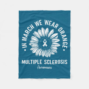 In march wear orange multiple sclerosis awarenessI Fleece Blanket