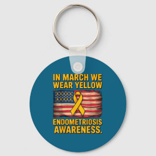 In march wear yellow endometriosis awareness month key ring