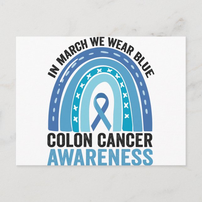 In Marsh We Wear Blue Colon Cancer Awareness Postcard (Front)