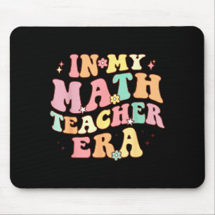 In Math Teacher Era Retro Back To School Groovy Mouse Mat