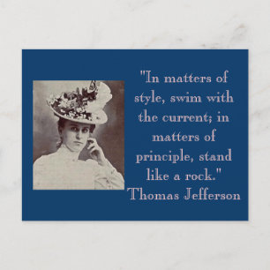 In matters of style, swim with the current... postcard