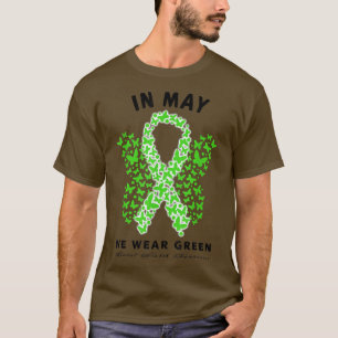 In May We Wear Green Butterfly Mental Health Aware T-Shirt
