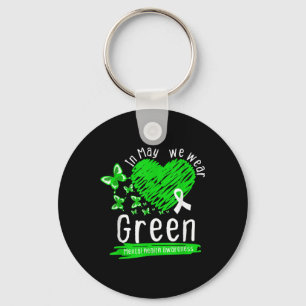In May We Wear Green For Mental Health Awareness M Key Ring