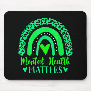 In May We Wear Green For Mental Health Awareness R Mouse Mat