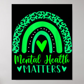 In May We Wear Green For Mental Health Awareness R Poster