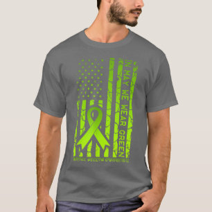 In May We Wear Green Mental Health Awareness Ameri T-Shirt