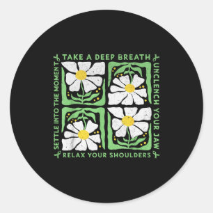 In May We Wear Green Mental Health Awareness  Classic Round Sticker