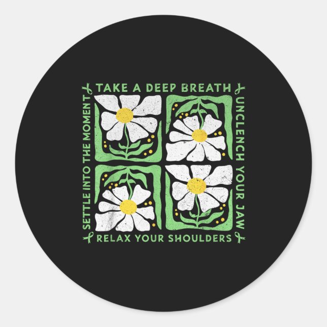 In May We Wear Green Mental Health Awareness  Classic Round Sticker (Front)