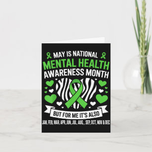 In may we wear green mental health awareness In ma Card
