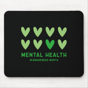 In May We Wear Green Mental Health Awareness Month Mouse Mat