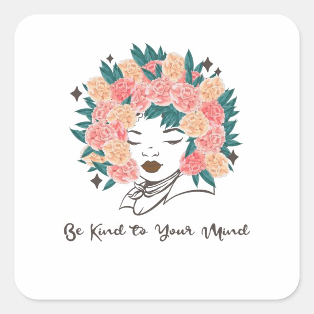 In May We Wear Green Mental Health Awareness Square Sticker (Front)