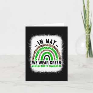 In May We Wear Green - Rainbow Mental Health Aware Card