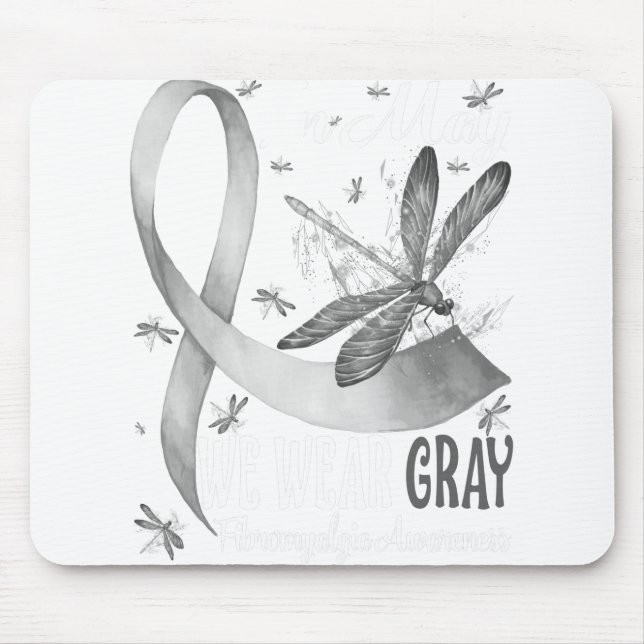 In May We Wear Grey Brain Cancer Awareness Mouse Mat (Front)