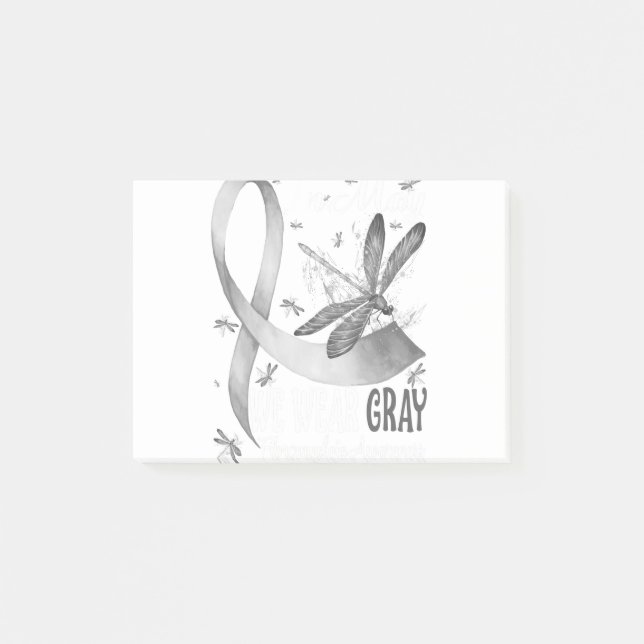 In May We Wear Grey Brain Cancer Awareness Post-it Notes (Front)