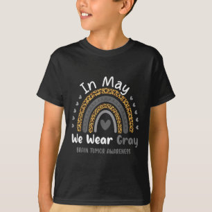 In May We Wear Grey Brain Cancer Tumour Awareness  T-Shirt