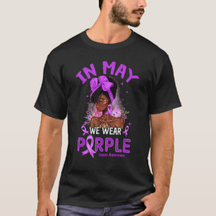 In May We Wear Purple Black Women Lupus Awareness T-Shirt