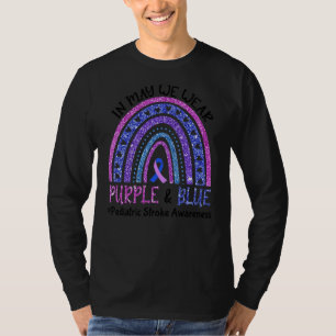 In May We Wear Purple & Blue Paediatrics Stroke Aw T-Shirt