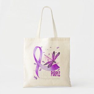 In May We Wear Purple Fibromyalgia Awareness Tote Bag
