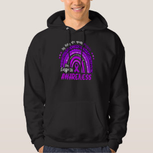 In May We Wear Purple For Lupus Awareness Boho Rai Hoodie