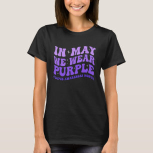 In May We Wear Purple Lupus Awareness Month Groovy T-Shirt