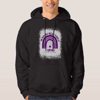 In May We Wear Purple Lupus Awareness Rainbow Hoodie